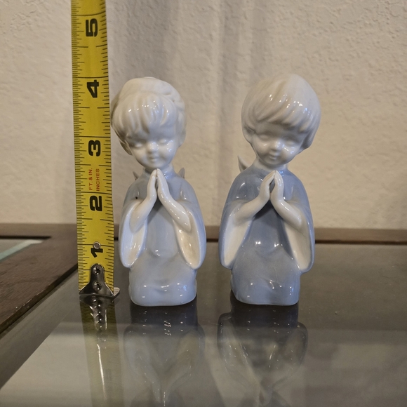 Japanese Lefton porcelain praying angel figurines - Picture 6 of 7